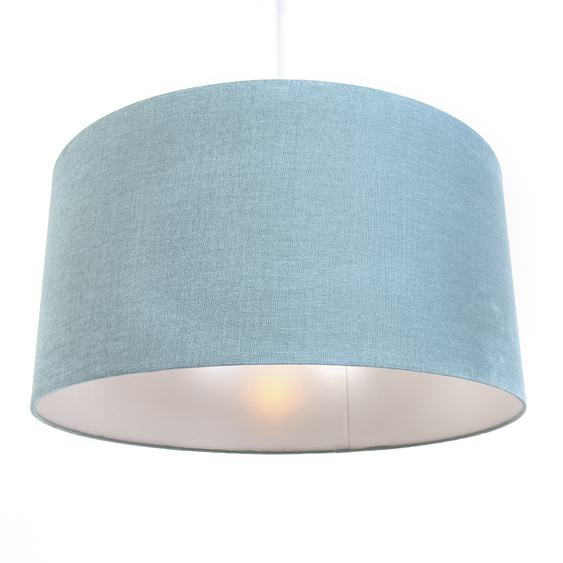 suspension blanche avec abat-jour bleu 50 cm - combi 1