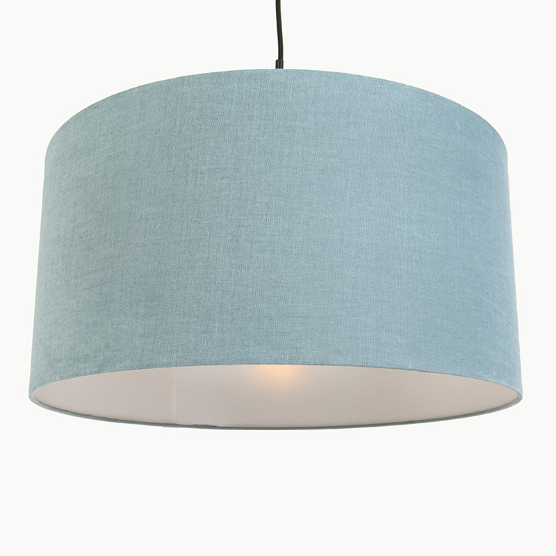 lampe suspendue noir avec abat-jour bleu 50 cm - combi 1