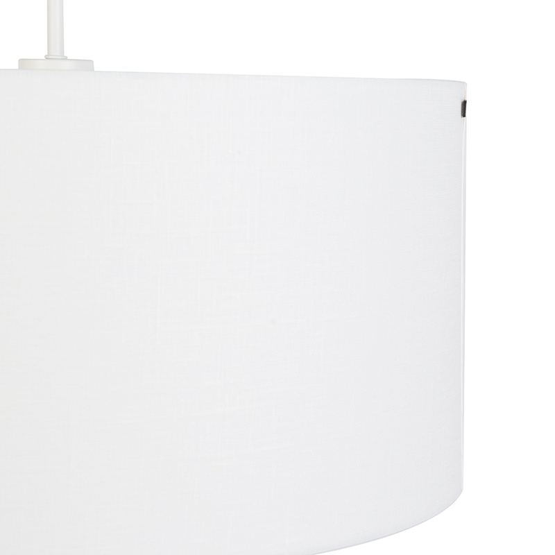 lampe suspendue moderne blanc avec abat-jour blanc 50 cm - combi 1