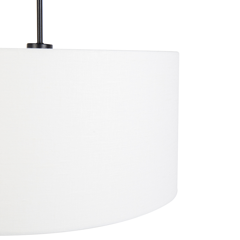 lampe suspendue moderne noire avec abat-jour blanc 50 cm - combi 1