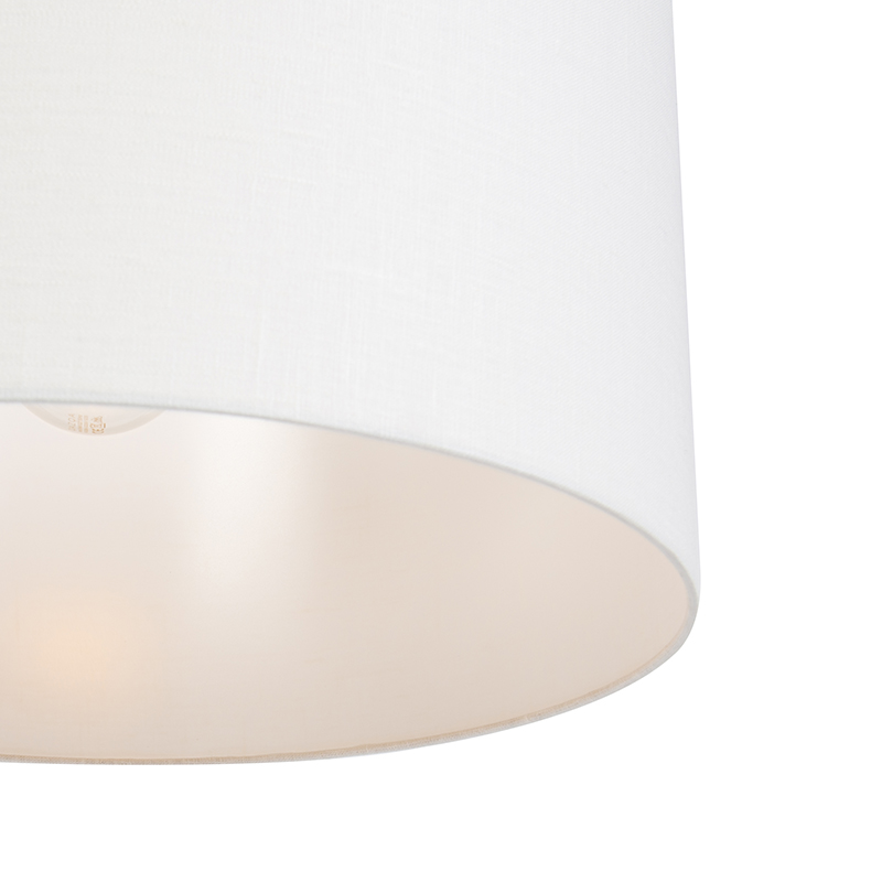 lampe suspendue moderne noire avec abat-jour blanc 50 cm - combi 1