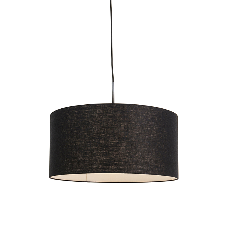 Lampă modernă suspendată neagră cu nuanță neagră 50 cm - Combi 1