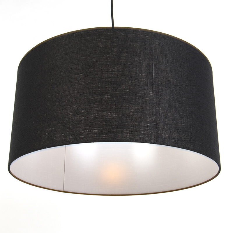 Lámpara colgante moderna negra con pantalla negra 50 cm - Combi 1