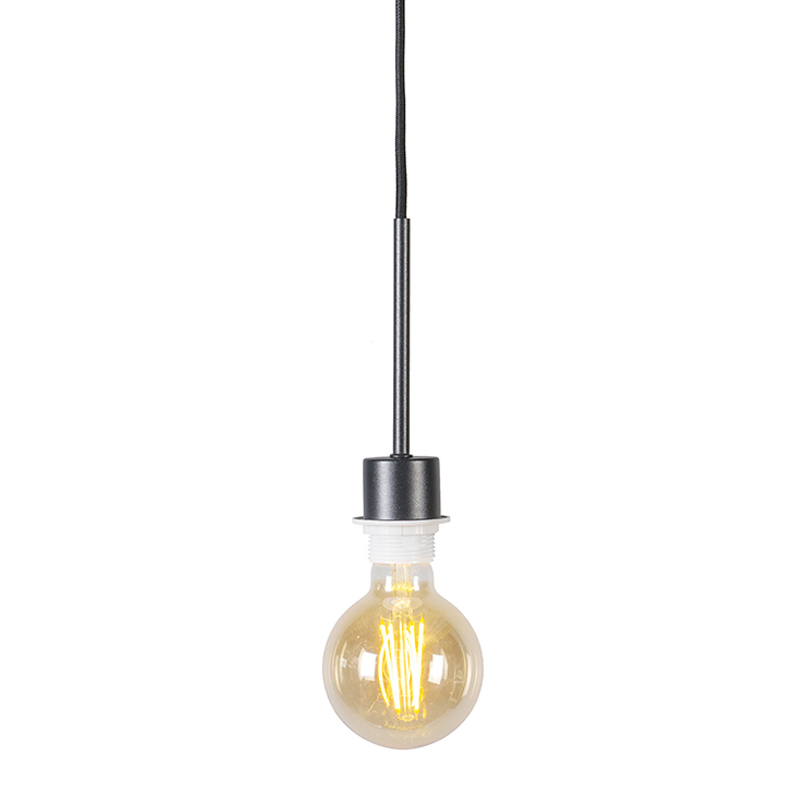 Lámpara colgante moderna negra con pantalla negra 50 cm - Combi 1