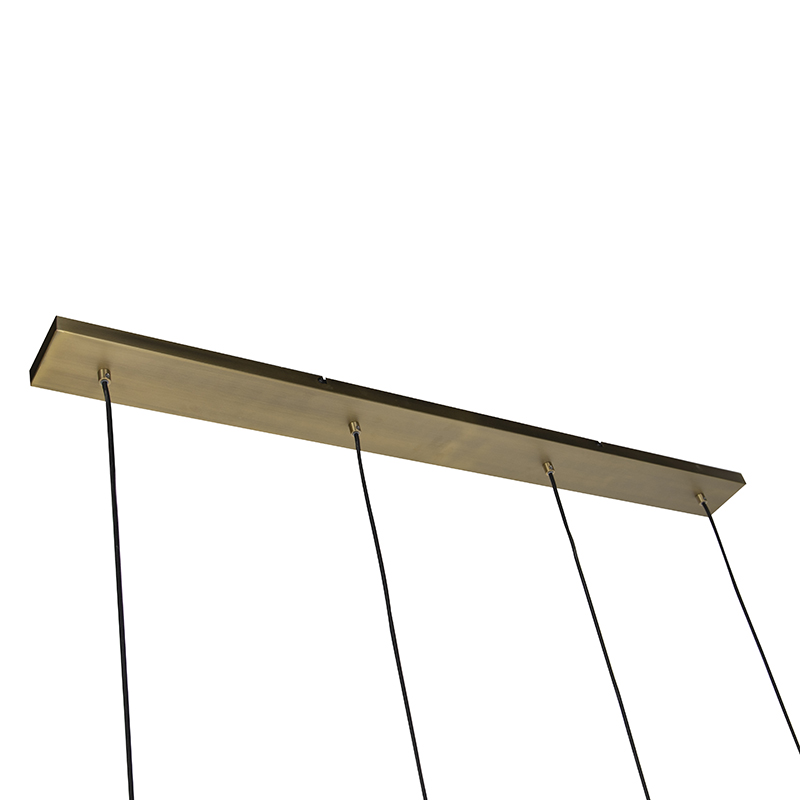 Lámpara colgante escandinava bronce con cristal 4-luces - Dome