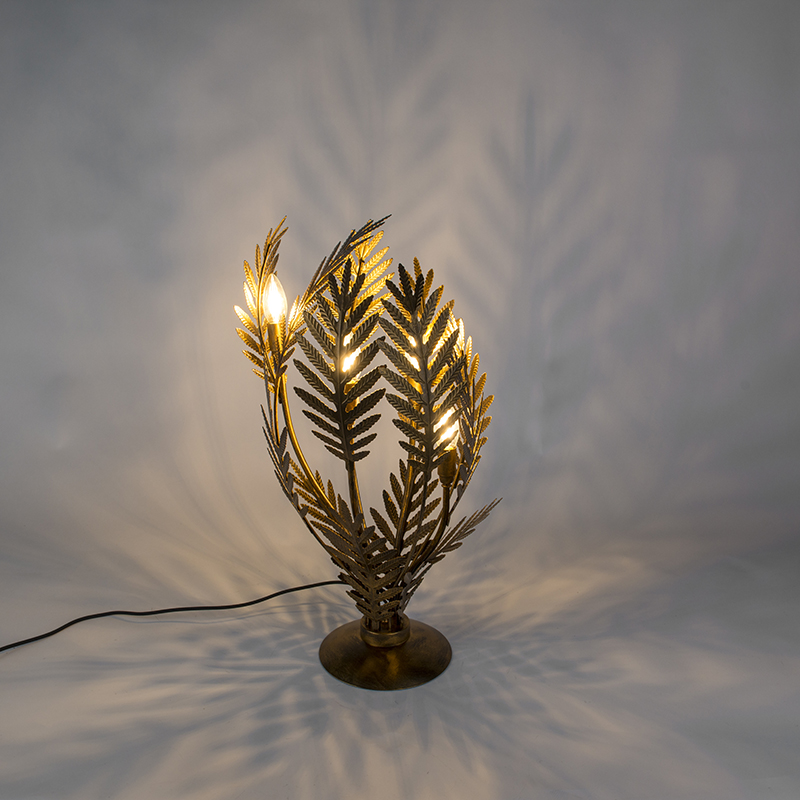Lampe de table vintage large dorée - Botanica
