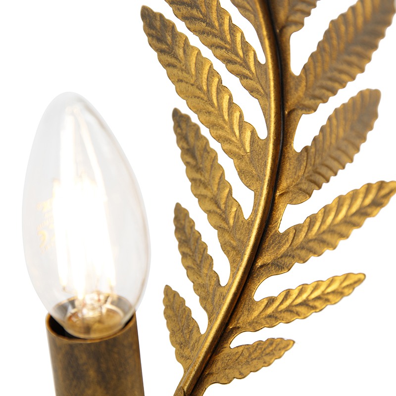 petite lampe de table vintage en or - botanica