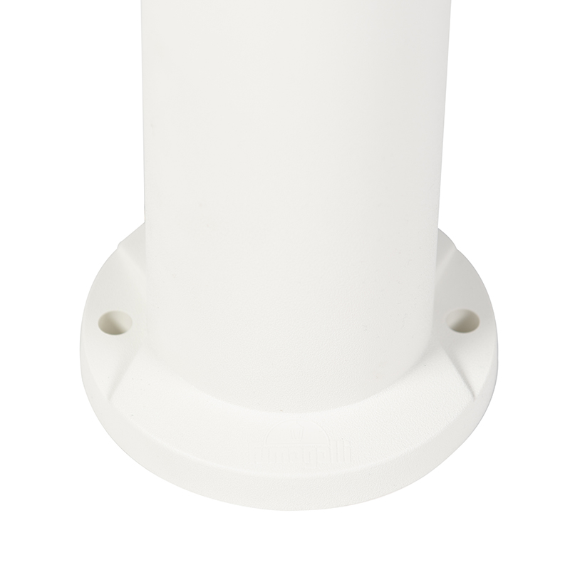 QAZQA Carlo - LED Dimmable Lampe Sur Pied Extérieur Moderne Variateur Inclus - 1 Lumière - Ø 95 Mm - Blanc - Moderne - Éclairage Extérieur 10 Mât d'extérieur moderne blanc 40 cm IP55 avec GU10 dimmable en 3 étapes - Carlo