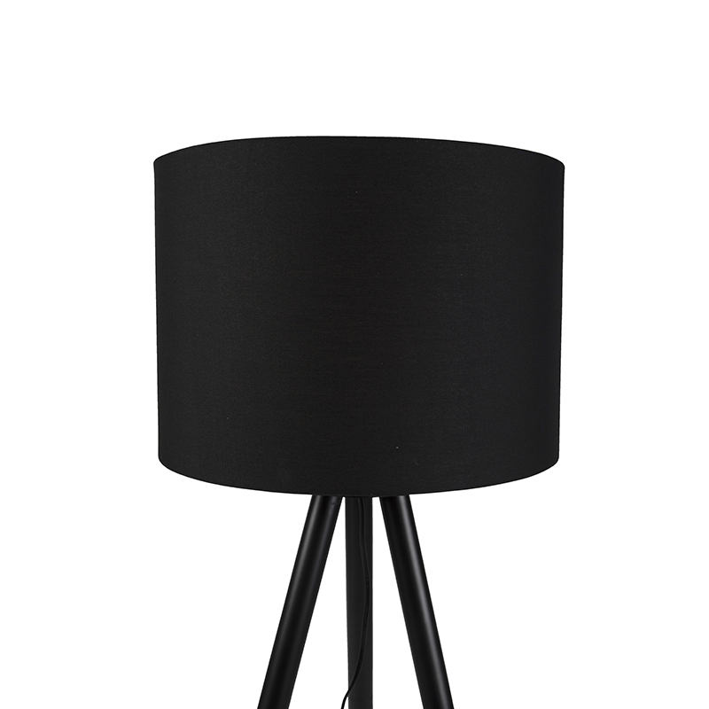 Set di lampada da tavolo e da terra con paralume nero - Pip