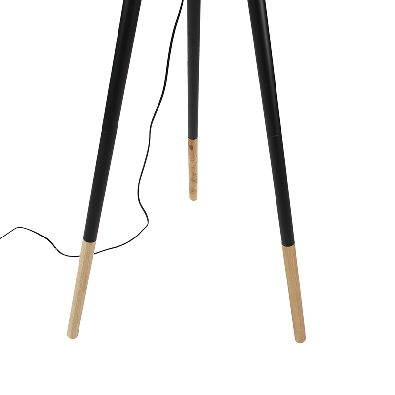 Set di lampada da tavolo e da terra con paralume nero - Pip