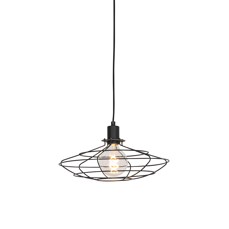 Vintage závesná lampa čierna 37 cm - Laurent