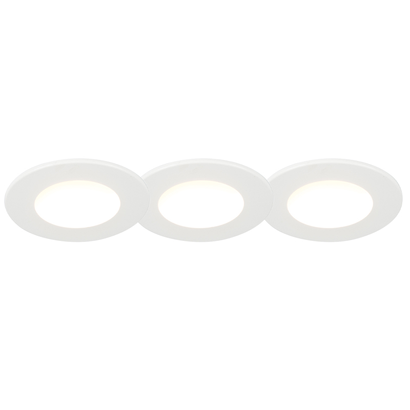 Sada 3 zapustených bodových svetiel biela vrátane LED 3000K 4W IP65 - Blanca