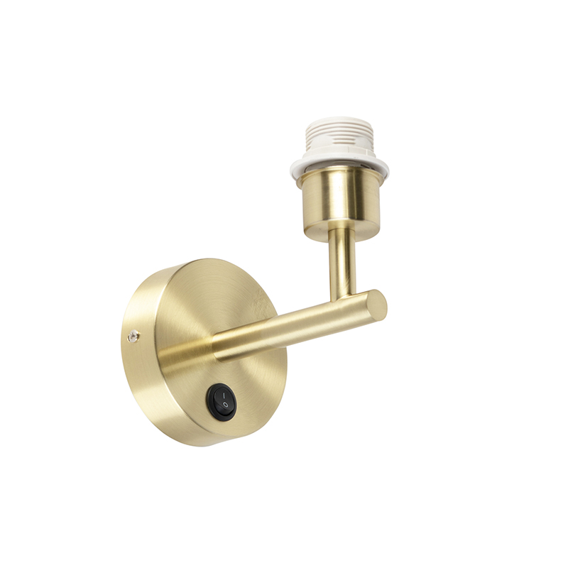 Moderné nástenné svietidlo zlaté 1-svetlo s vypínačom - Combi