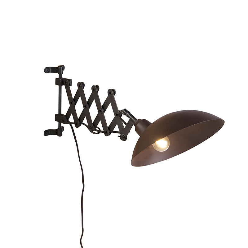 Industriële wandlamp brons met zwart - Tyne