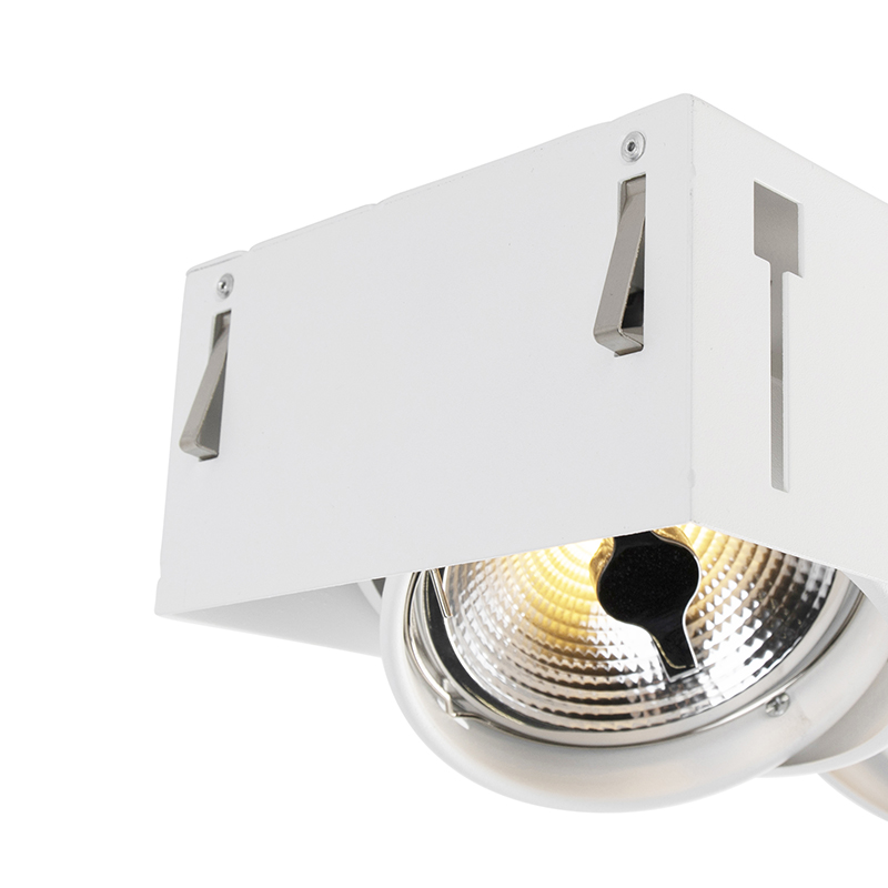 Set mit 6 Einbaustrahlern Weiß AR111 Trimless 3-Licht - Oneon