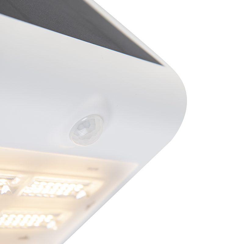 Straler wit incl. LED met beweging sensor IP65 solar - Daya