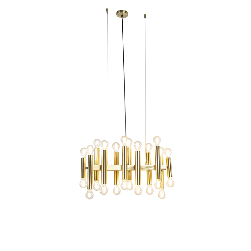 Art Deco závesná lampa zlatá 24-svetlá - Tubi