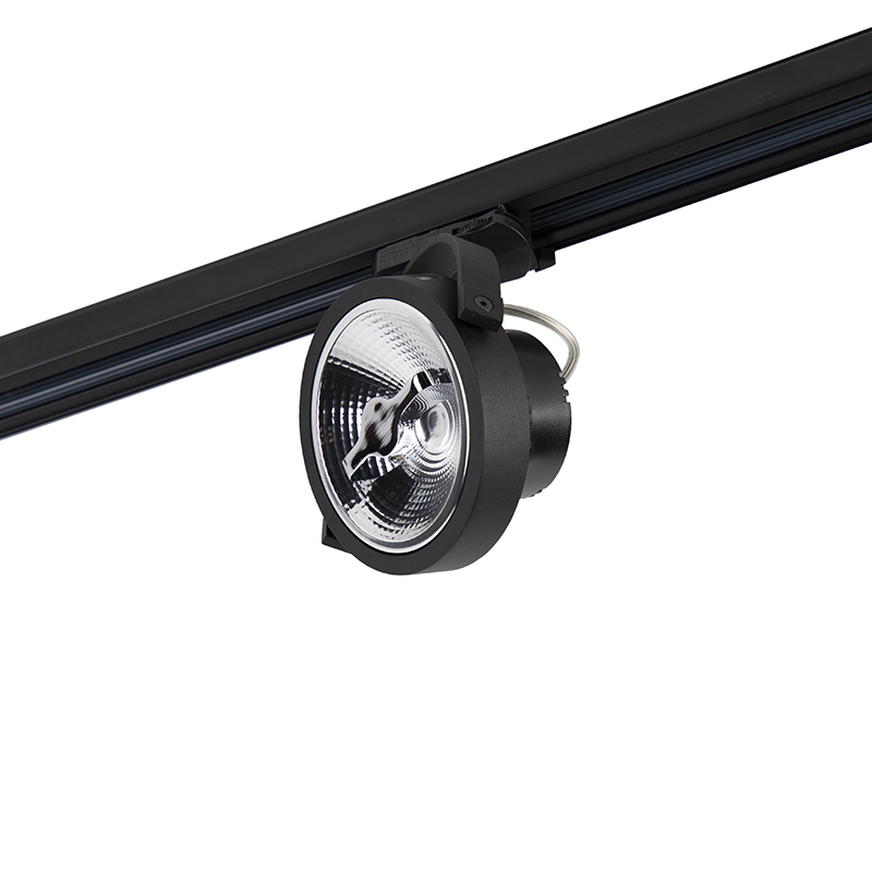 Black Track Spot for 3-Phase Track GU10 111cm - 3-Phase Expert