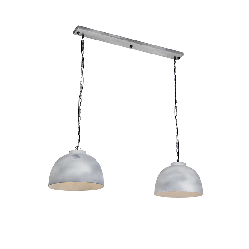 Industrile hanglamp beton 2-lichts - Hoodi