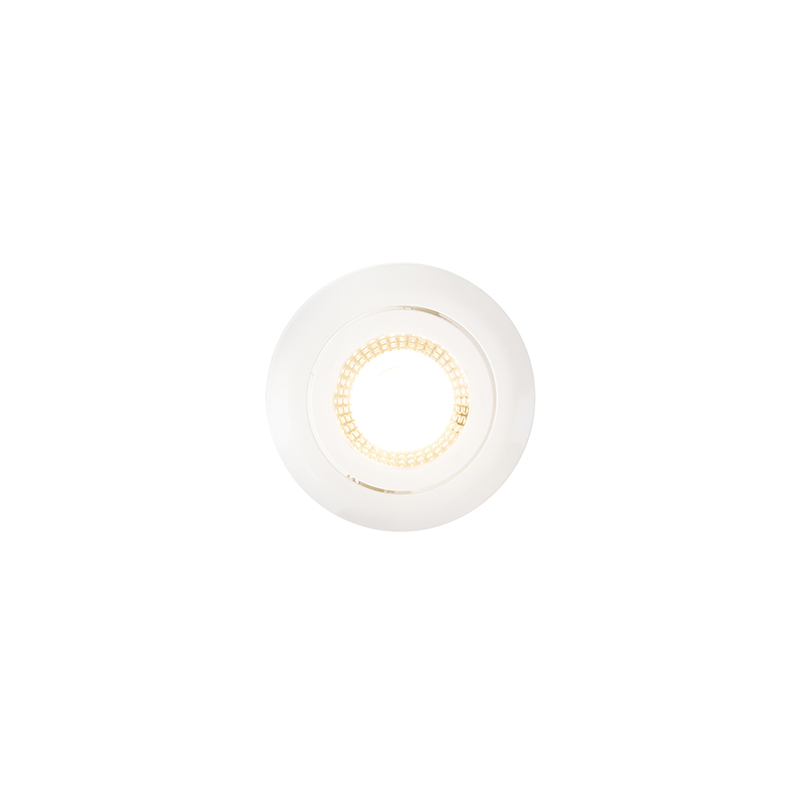 lot de 5 spots encastrables blanc avec led dimmable en 3 étapes - mio