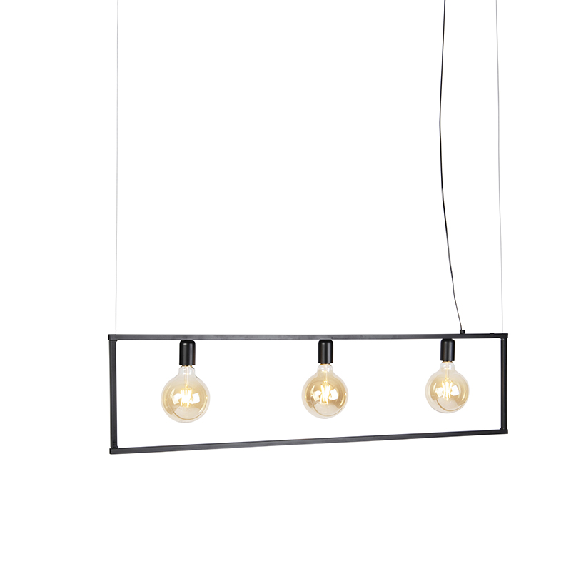 Moderne hanglamp zwart 3-lichts - Simple Cage