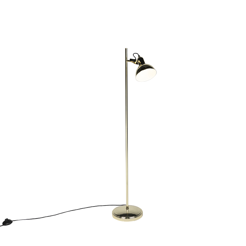 Art Deco vloerlamp goud 1-lichts - Tommy