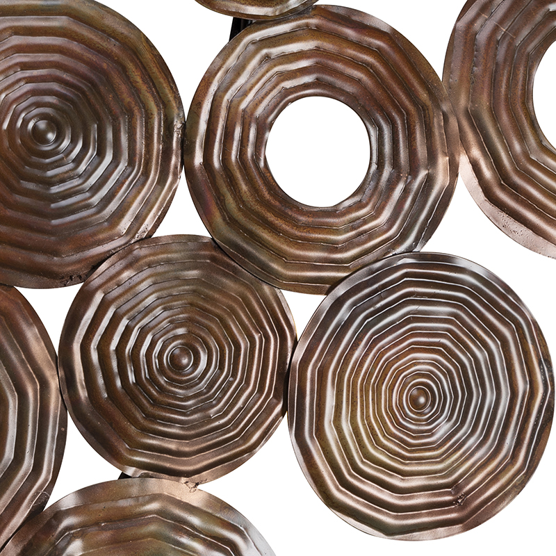 Applique Art Déco cuivre 138 cm - Cercles