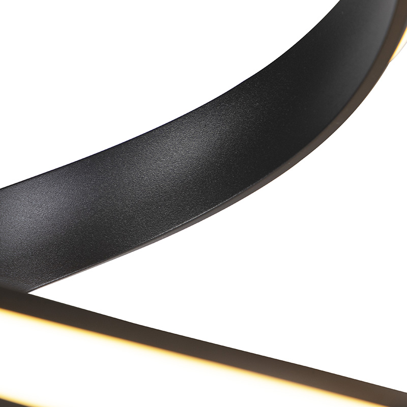 Design Floor Lamp Black Incl. LED and Dimmer - Twisted