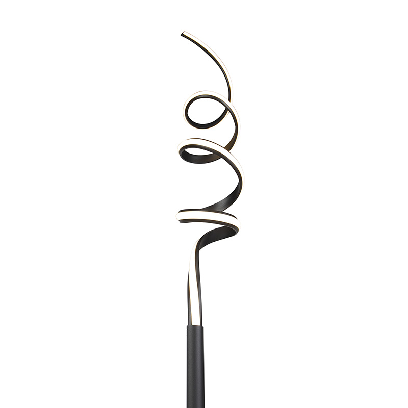 Design Floor Lamp Black Incl. LED and Dimmer - Twisted