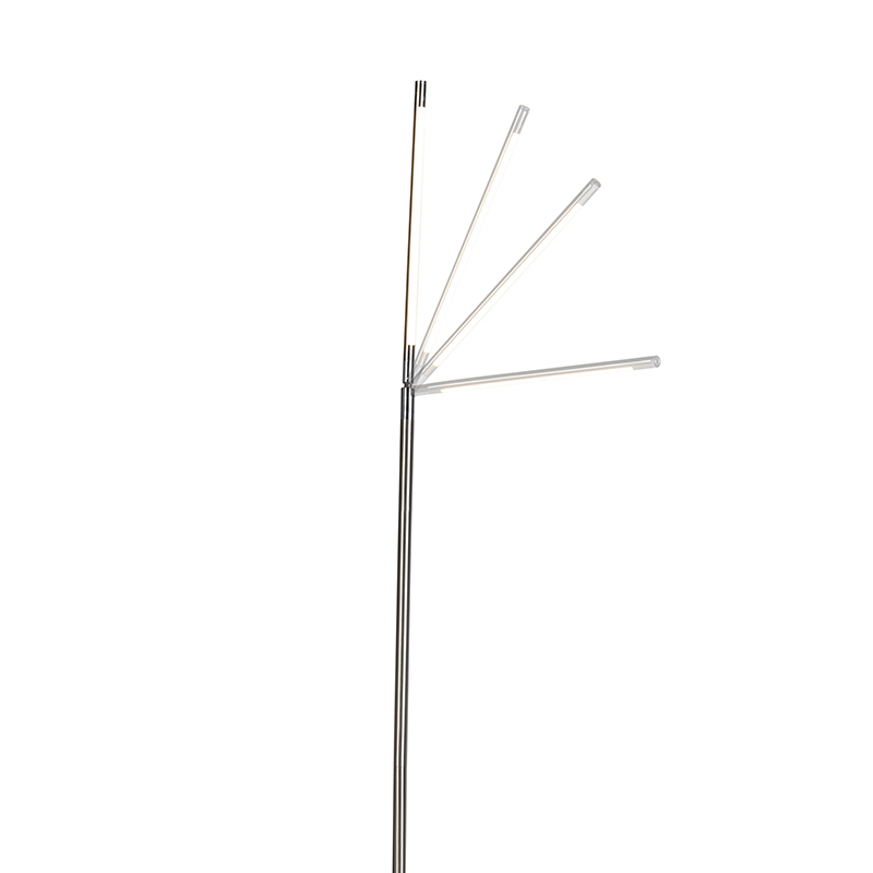 Lampadaire moderne en acier avec LED - Berdien
