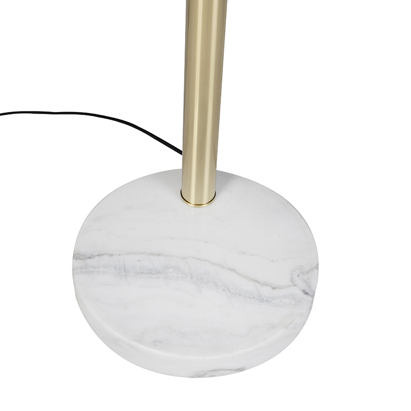 Lampada da terra Art Déco oro 5 luci - Sixties Marmo