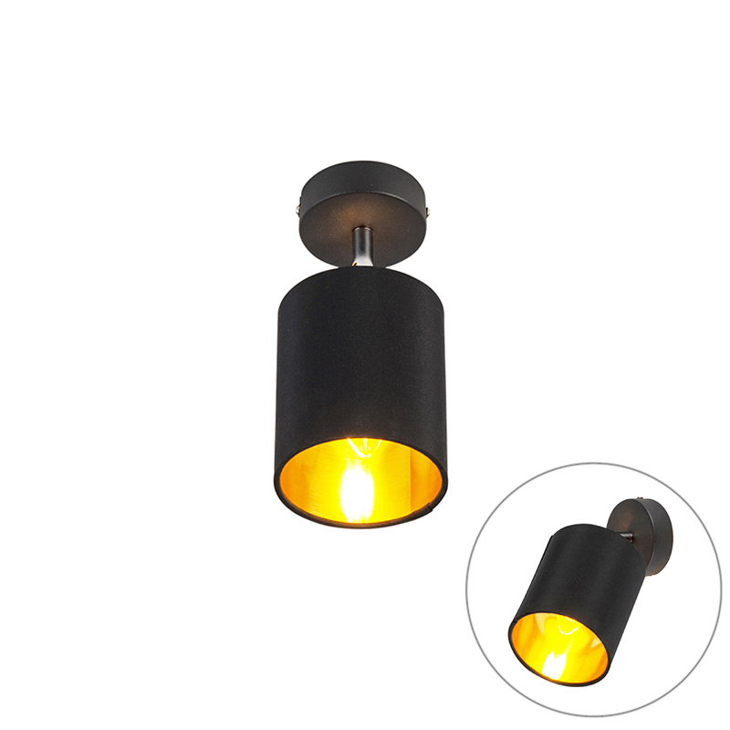 Moderne plafondlamp zwart - Lofty Moderne plafondlamp zwart - Lofty