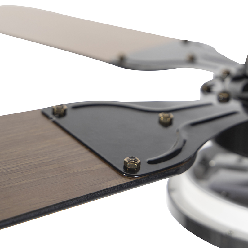 Schwarzer Deckenventilator mit Fernbedienung – Fanattic