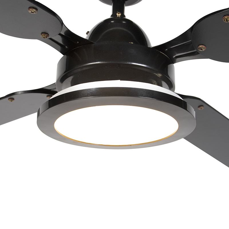 Schwarzer Deckenventilator mit Fernbedienung – Fanattic