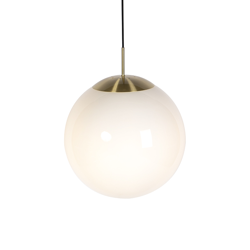 QAZQA Scandinavische hanglamp opaal glas 40 cm - Ball 40