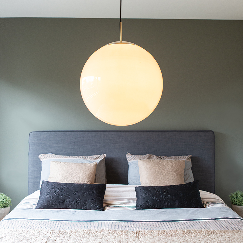 Scandinavische hanglamp opaal glas 40 cm - Ball 40 Scandinavische hanglamp opaal glas 40 cm - Ball 40