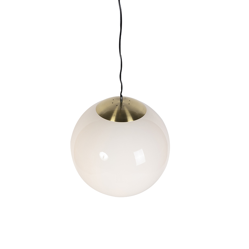 suspension scandinave verre opale 50 cm - ball 50