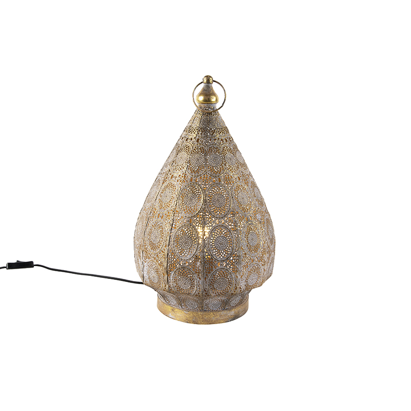 Lampe de table orientale doré 28 cm - Mowgli