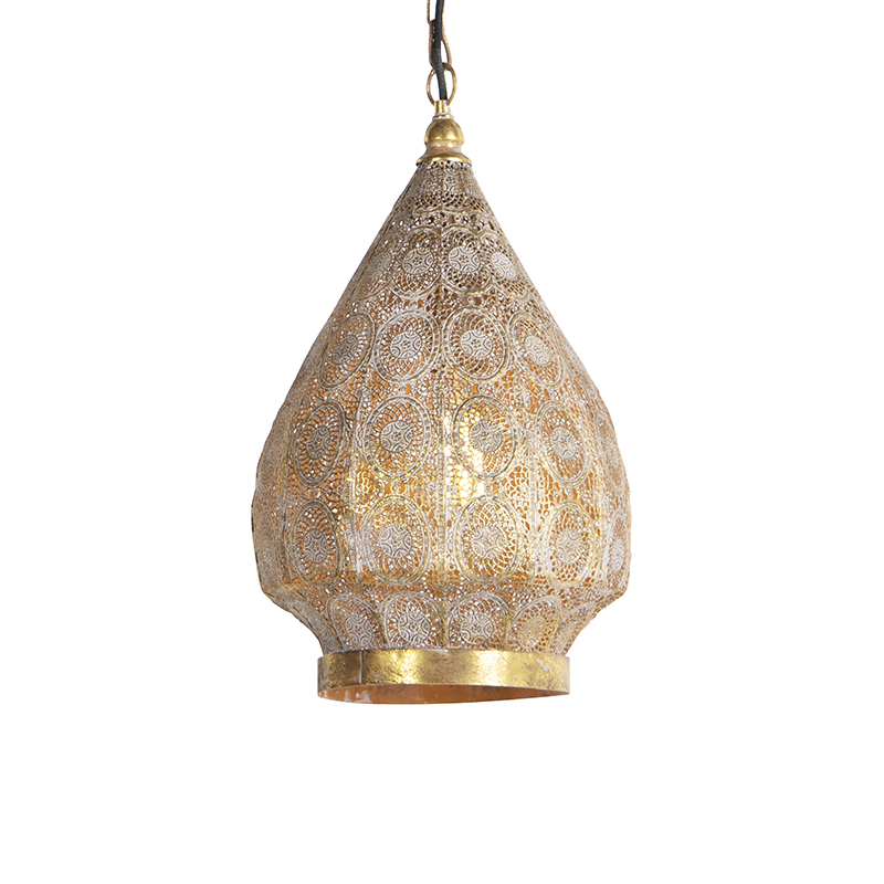 Oosterse hanglamp goud 28 cm - Mowgli Oosterse hanglamp goud 28 cm - Mowgli