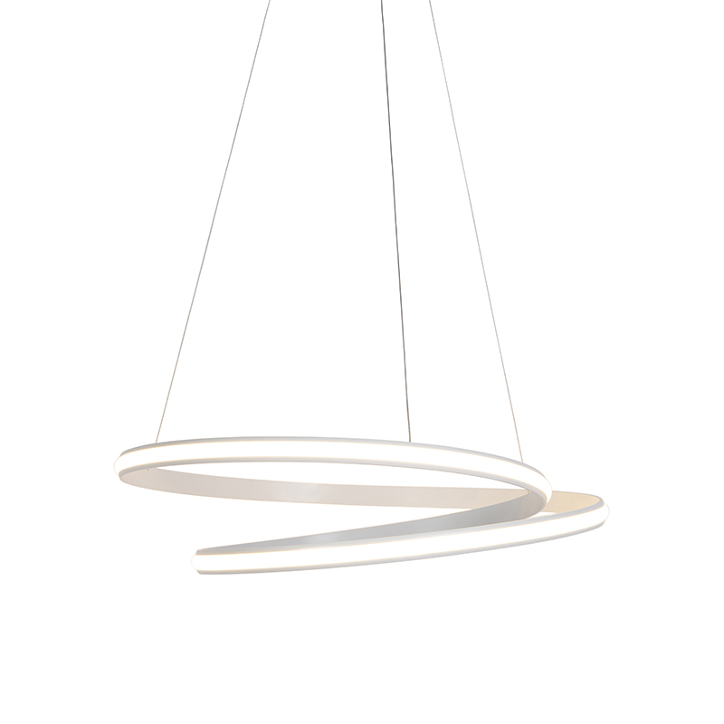 Designerska lampa wisząca biała 74cm LED 3-stopniowe ściemnianie - Rowan