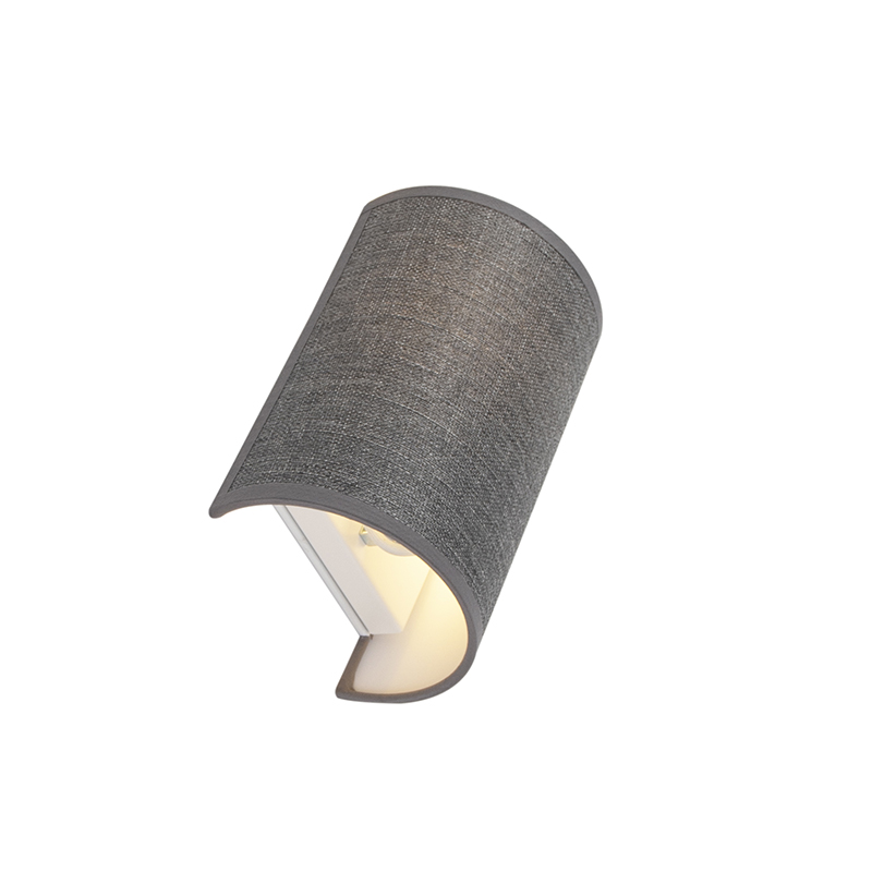 Lámpara de pared moderna gris - Simple Drum Jute