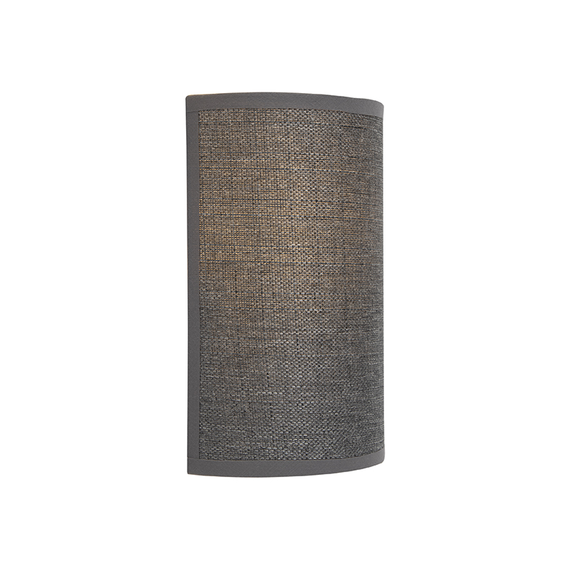 Lámpara de pared moderna gris - Simple Drum Jute