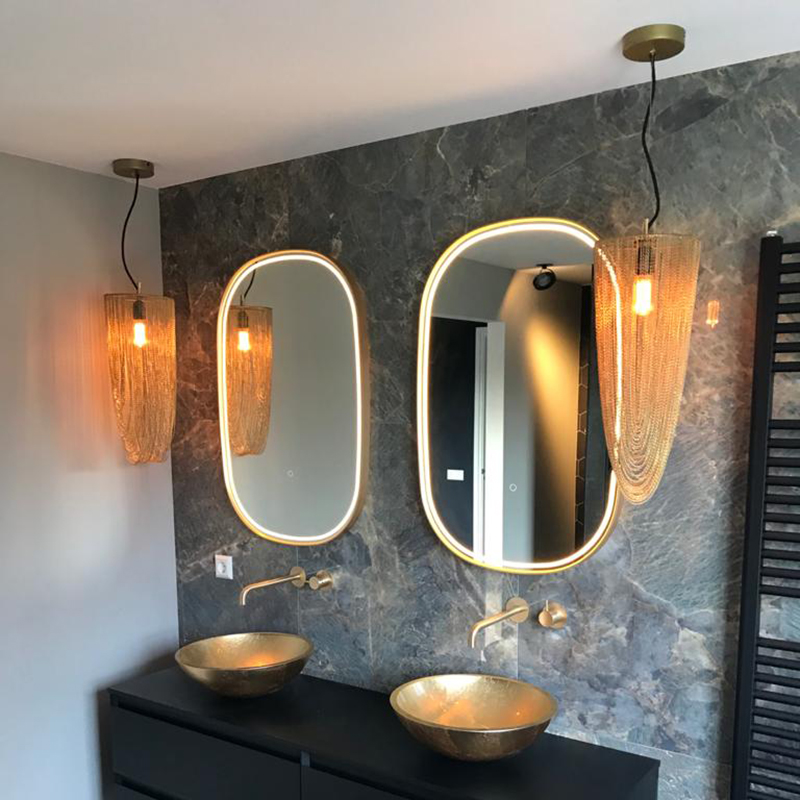 Oosterse hanglamp goud - Catena Ferro Oosterse hanglamp goud - Catena Ferro