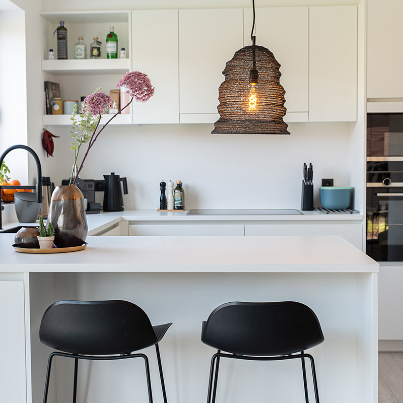 Oosterse hanglamp zwart - Nidum Garza Oosterse hanglamp zwart - Nidum Garza