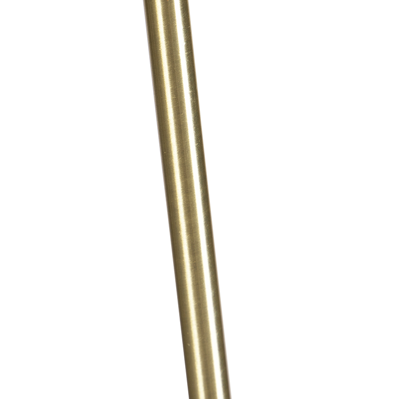 Floor lamp Gold/Brass with 45cm Grey Shade - Parte