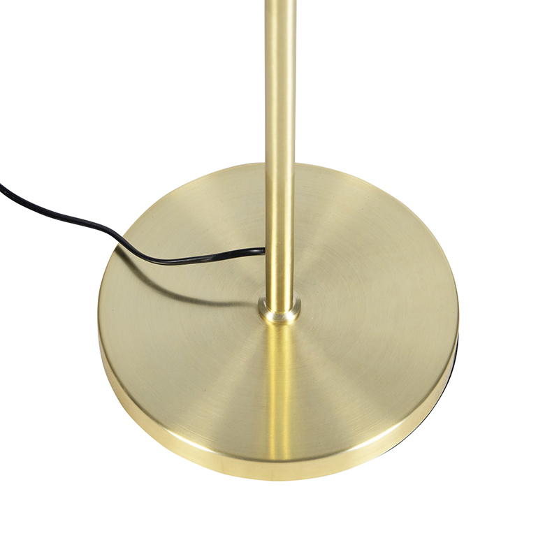 Stehleuchte gold / messing mit veloursschirm schwarz 40/40 cm - Parte