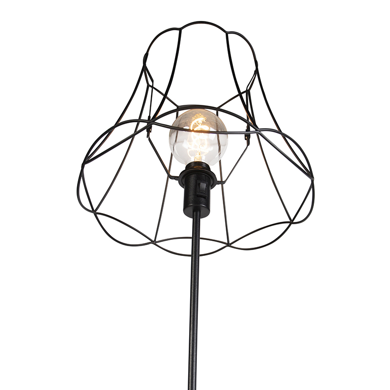 lampadaire noir avec granny frame 35 cm réglable - parte