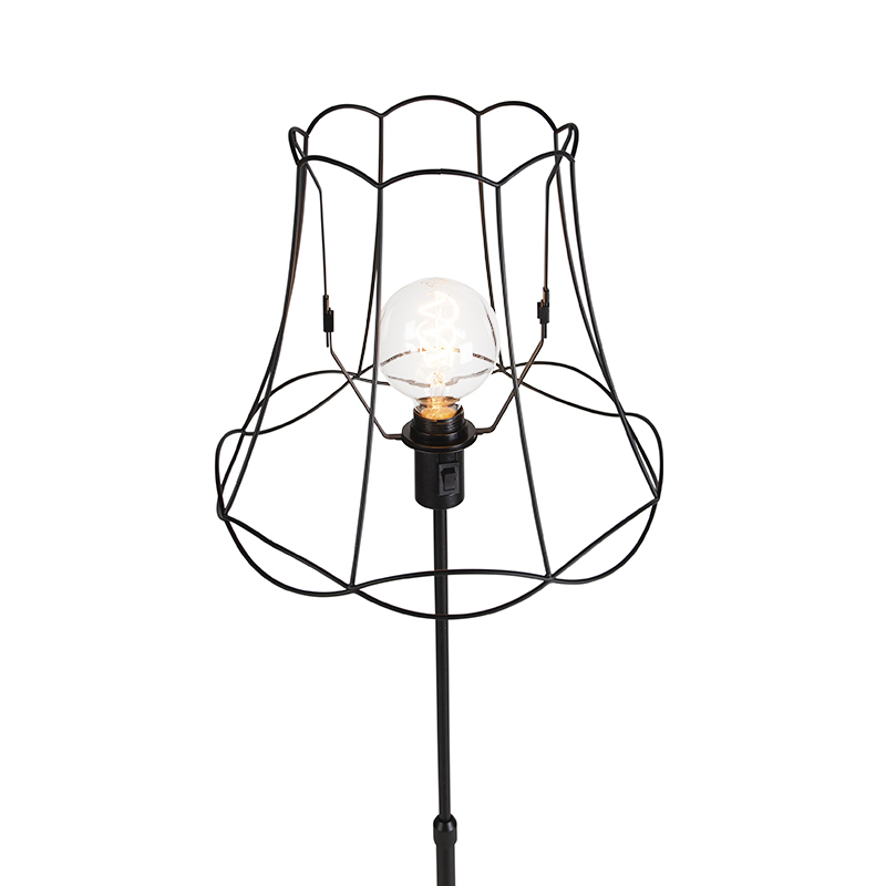 lampadaire noir avec granny frame 35 cm réglable - parte
