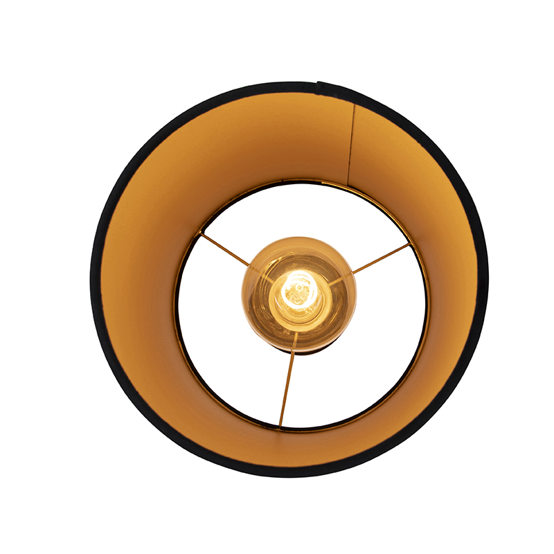 Deckenleuchte mit Schirm schwarz/gold 25 cm - Combi schwarz