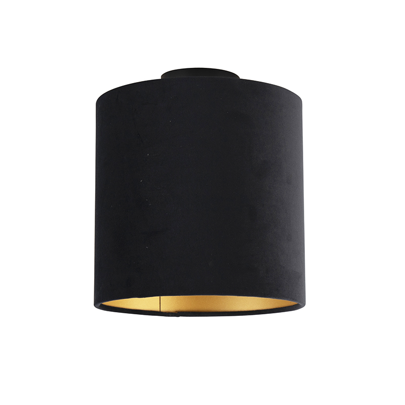 Deckenleuchte mit Schirm schwarz/gold 25 cm - Combi schwarz